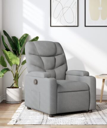 Relaxsessel Hellgrau Stoff