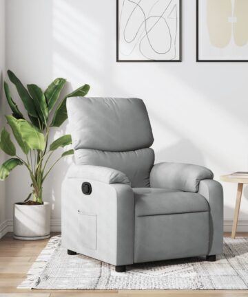 Relaxsessel Hellgrau Stoff