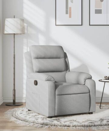 Relaxsessel Hellgrau Stoff