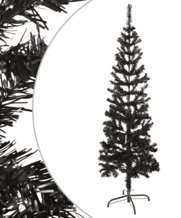 Schlanker Weihnachtsbaum Schwarz 120 cm