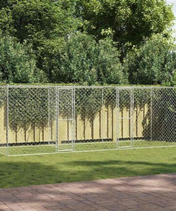 Hundekäfig Silber 600 x 200 x 200 cm Verzinkter Stahl