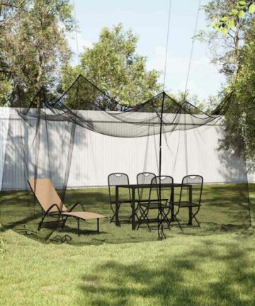 Moskitonetz Indoor Outdoor 156 Mesh Schwarz 300x300x250 cm