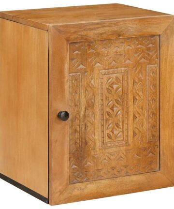 Badezimmer Schrank Wandmontiert Hellbraun 38 x 33,5 x 160 cm