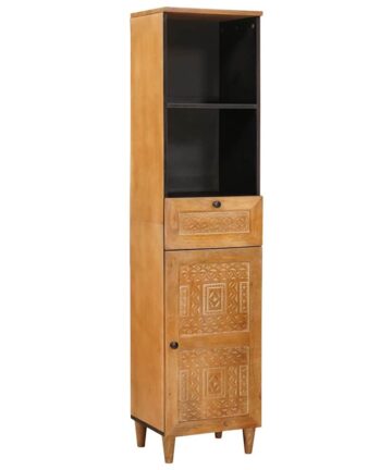 Badezimmer Schrank mit Schubladen Hellbraun 38 x 33,5 x 160 cm