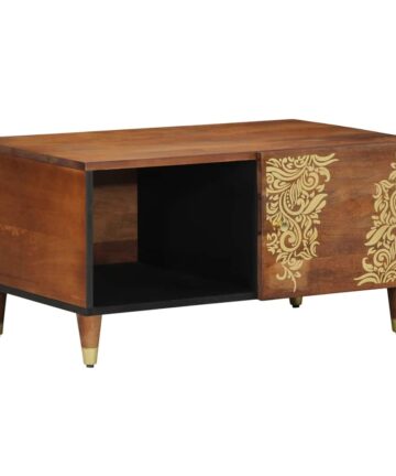 Couchtisch Honigbraun 80 x 50 x 40 cm massives Mangoholz