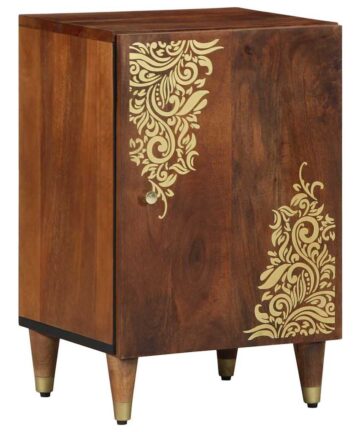 Badezimmerschrank Braun 38 x 33.5 x 58 cm Massivholz Mango
