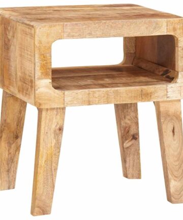 Beistelltische mit Regal 40 x 32 x 46 cm massives Mangoholz