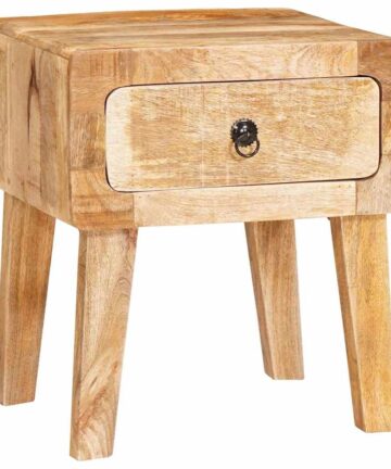 Beistelltische mit Tür Braun 40 x 32 x 46 cm massives Mangoholz