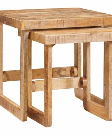 Beistelltische Braun massives Mangoholz