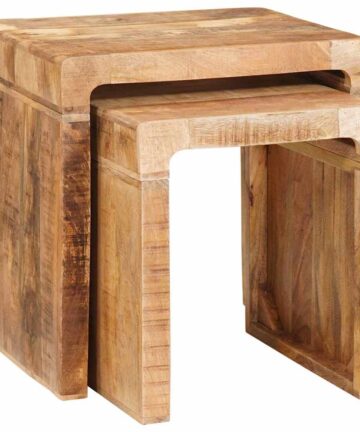 Beistelltische Braun massives Mangoholz