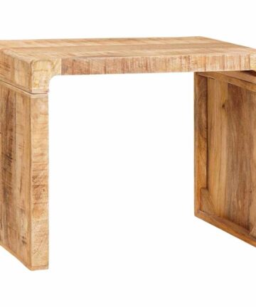 Beistelltisch Braun 60 x 35 x 45 cm massives Mangoholz