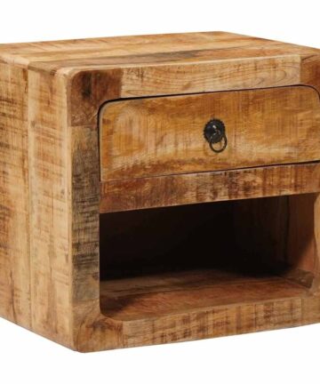 Wandmontierter Nachtschrank mit Regal Braun 40 x 30 x 36 cm