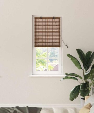 Fensterjalousien und -schattierungen Braun 60 x 160 cm Bambus