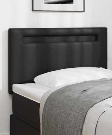 Kopfteil Wandmontiert mit Kopfteil Schwarz 90 cm PVC