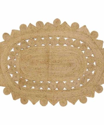 Teppich Beige 100 x 152 cm Jute