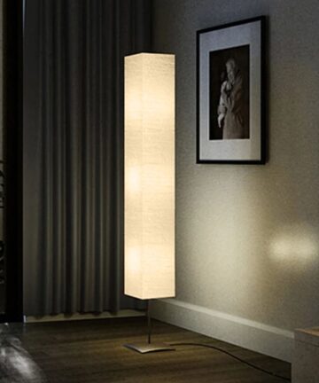 Standleuchte mit Stahlständer 170 cm Beige