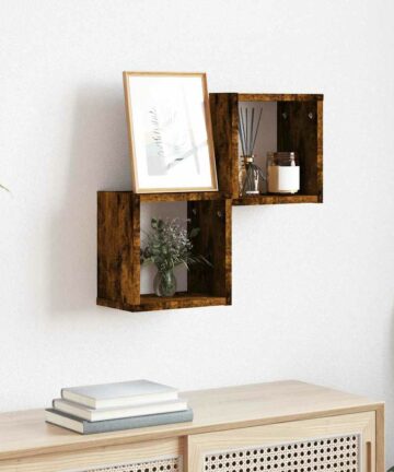 Wandregale 2 pcs Braun 26 x 15 x 26 cm Holzwerkstoff