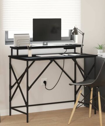 Schreibtisch Schwarze Eiche 100 x 50 x 86.5 cm Holzwerkstoff