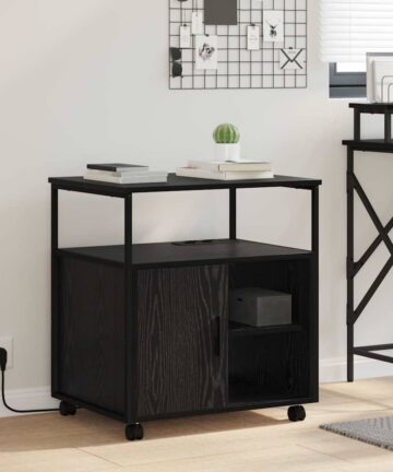 Büroschrank Schwarze Eiche 61 x 46 x 67 cm Holzwerkstoff