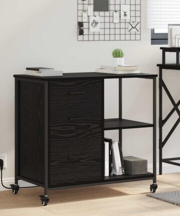 Büroschrank Schwarze Eiche 76 x 41 x 72 cm Holzwerkstoff