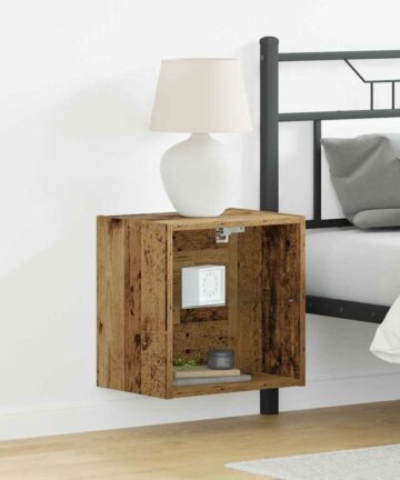Schweberegal mit Regal Braun 40 x 28.5 x 40 cm Holzwerkstoff