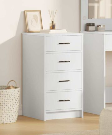 Sideboard mit Schubladen Weiß 40 x 41 x 75 cm Holzwerkstoff