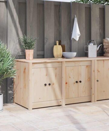 Außenschrank für die Küche 106x55x64 cm Massivholz Kiefer