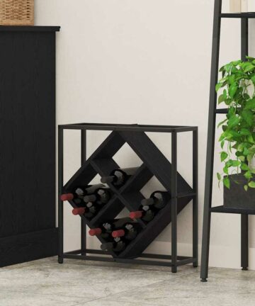 Weinregal Schwarze Eiche 51 x 18 x 52,5 cm Holzwerkstoff