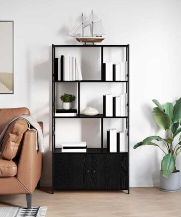 Regal Schwarze Eiche 80 x 30 x 155,5 cm Holzwerkstoff