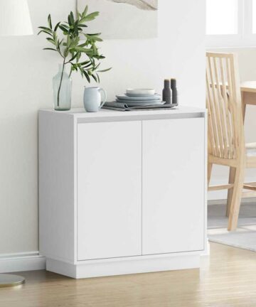 Sideboard mit Regal Weiß 71 x 34,5 x 75 cm Holzwerkstoff