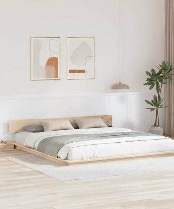 Bettgestell Braun 200 x 200 cm Holz