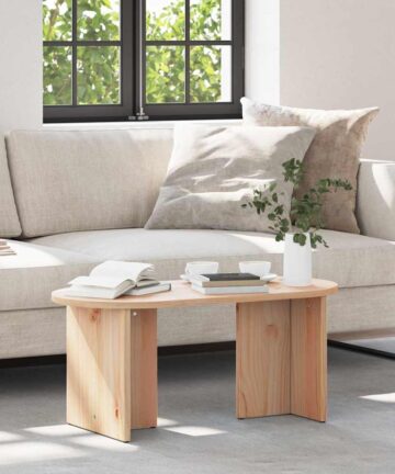 Couchtisch Natur 80 x 39,5 x 35 cm Massivkiefer