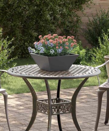 Garten Schalenpflanzer Schwarz 35x35x15 cm aus Stahl