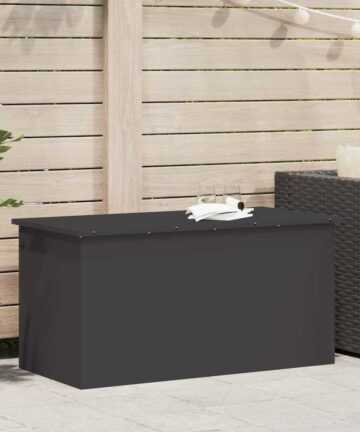 Außenlagerbox Schwarz 100 x 50.5 x 50 cm Kaltgewalzter Stahl