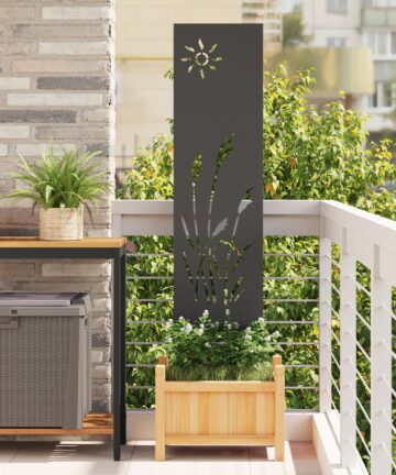 Garten dekoratives Panel Schwarz 32 x 140 cm