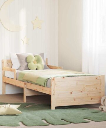 Ausziehbares Bettgestell für Kinder Braun 80 x 130 / 165 / 200 cm