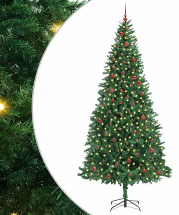 Künstlicher Weihnachtsbaum Grün 300 cm PVC, Metall und Plastik