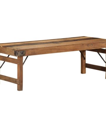 Couchtisch Braun 110 x 55 x 40 cm recyceltes Massivholz
