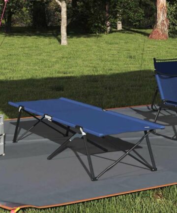 Klapp Schlafbett fürs Camping Falten Blau 206 x 76 x 74 cm