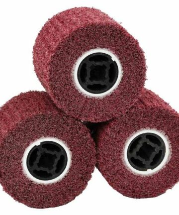 Schleifrollen 3 pcs Rot 12 x 12 x 10 cm Synthetische Faser