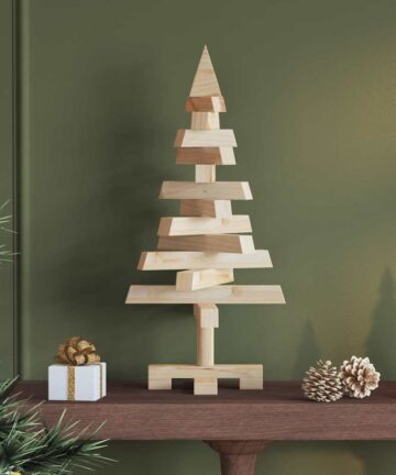 Weihnachtsbäume mit Ständer Natur 60 cm Massivholz Kiefer
