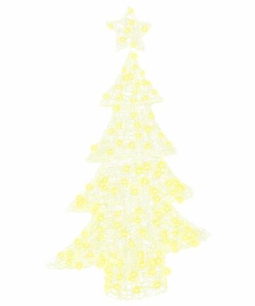 Weihnachtsbaum mit 100 LEDs Warmweiß 120 cm Acryl