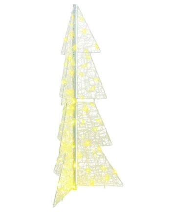 Weihnachtsbaum mit 100 LEDs Warmes Weiß 120 cm Acryl