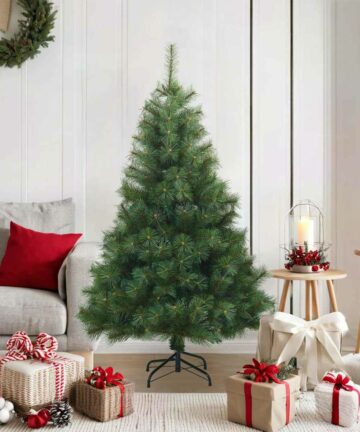 Künstlicher klappbarer Weihnachtsbaum Grün 120 cm PVC, Stahl