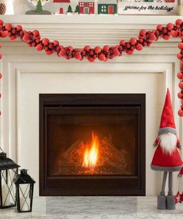 Weihnachtskugelgirlande Rot 186 cm Polystyrol