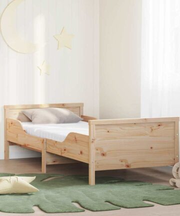 Bettgestell mit Matratze mit Kopfteil Braun 80 x 200 cm