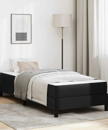 Bett Schwarz 80 x 200 cm Kunstleder
