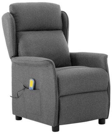 Massagesessel mit Kissen Hellgrau 67.5 x 93.5 x 101.5 cm Stoff