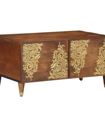 Couchtisch Honigbraun 80 x 50 x 40 cm massives Mangoholz