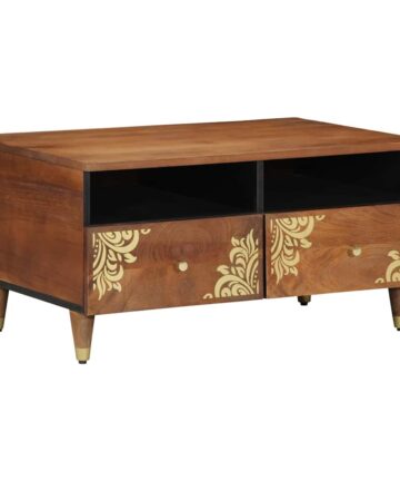 Couchtisch Honigbraun 80 x 54 x 40 cm massives Mangoholz